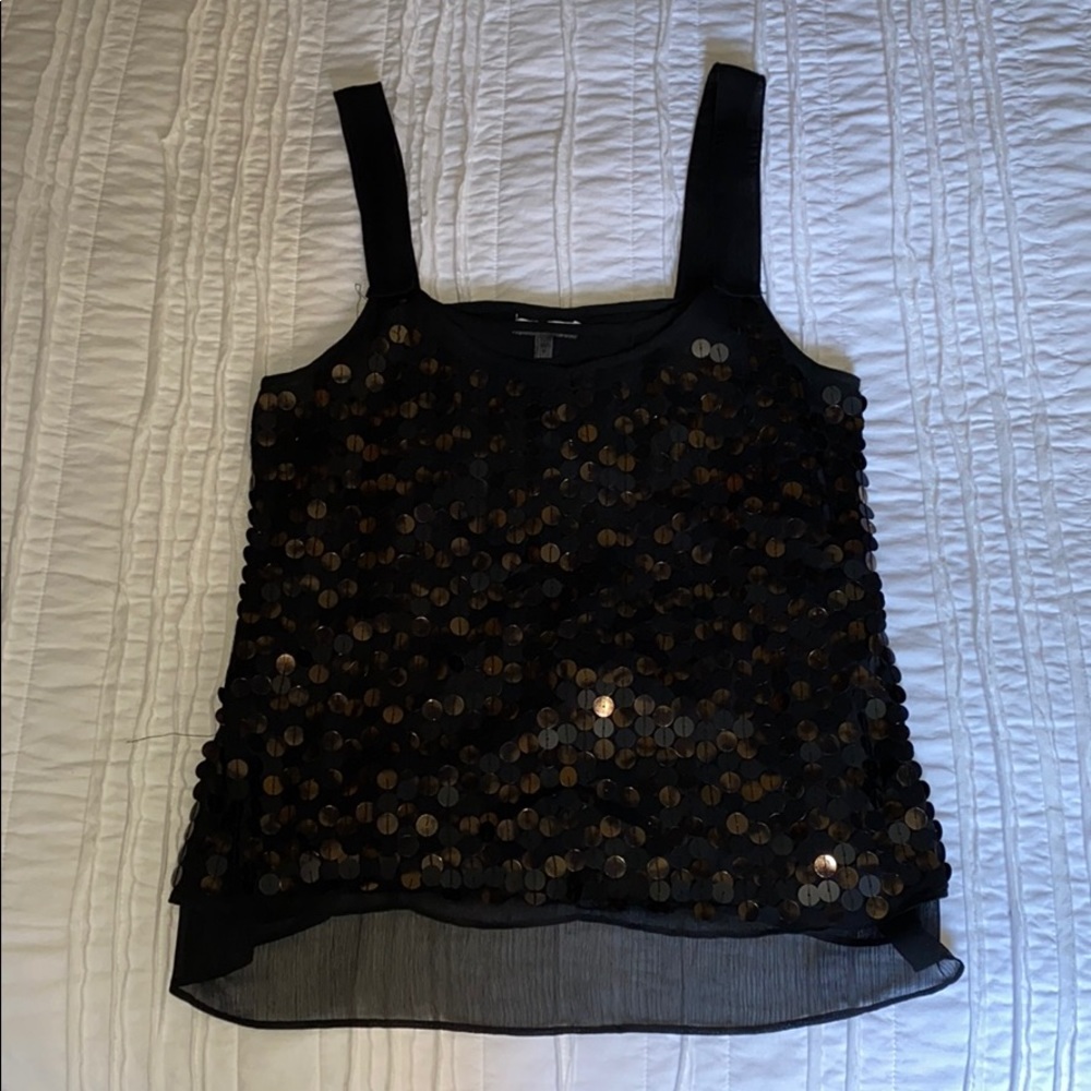Black sequence tank top (Gap)